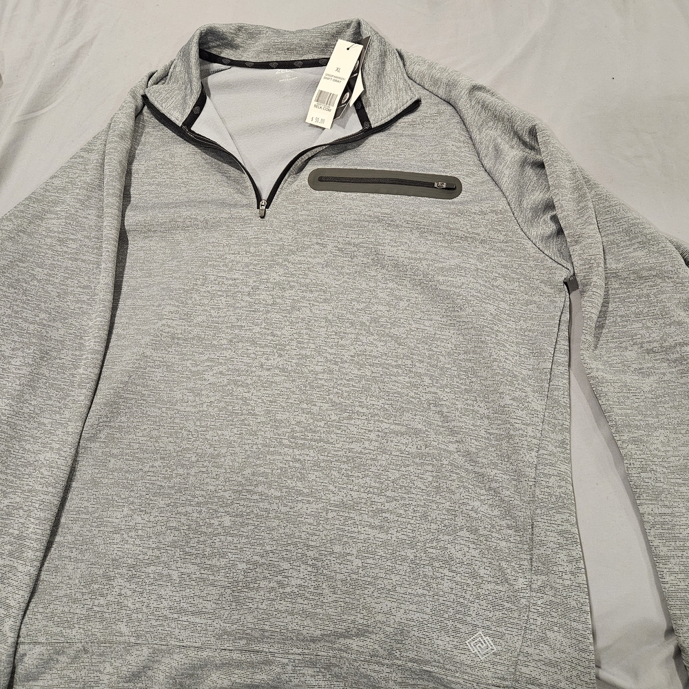 Men's Gray Quarter-Zip Sweater